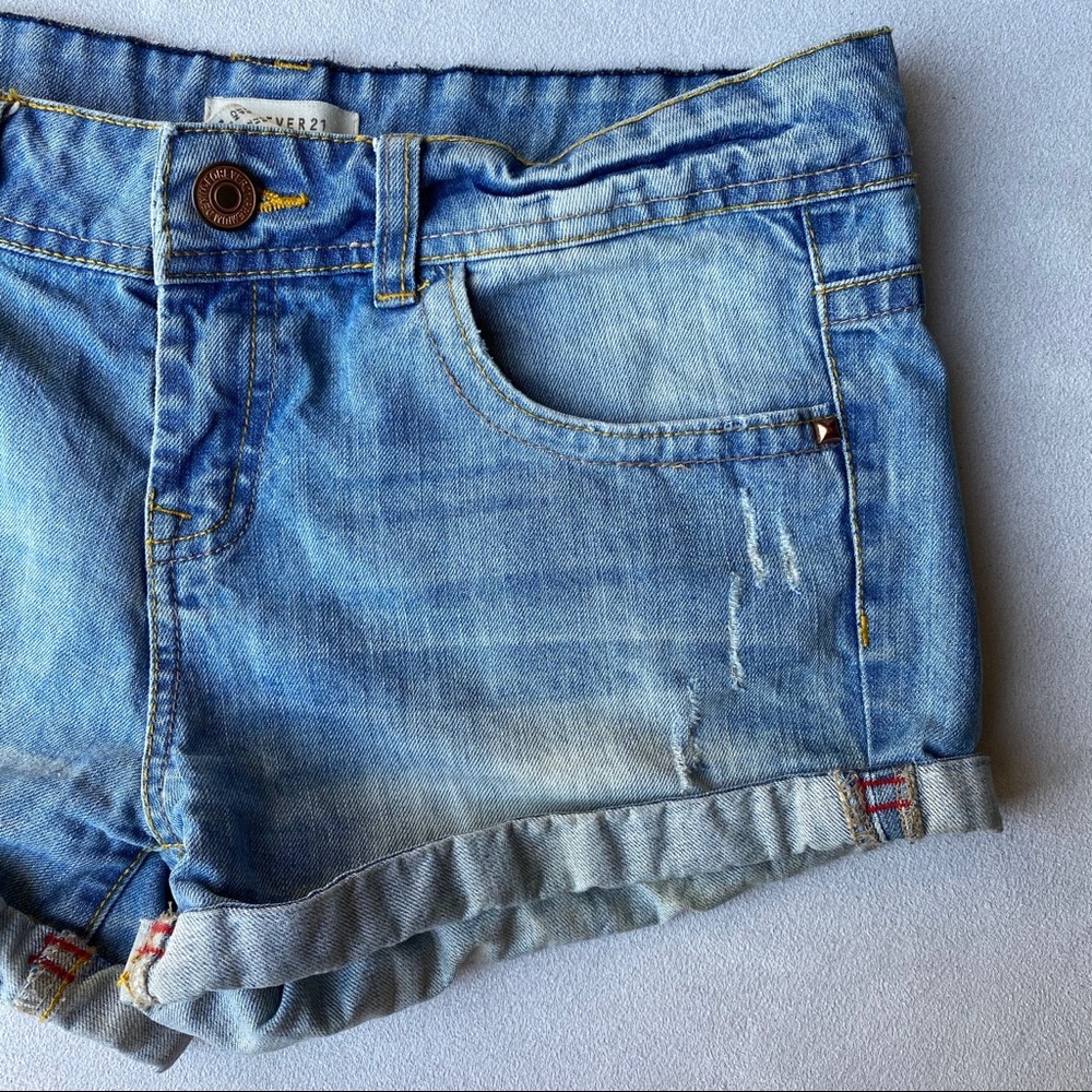 Forever21 Sz28 blue denim shorts